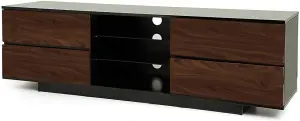 Centurion Supports Avitus Gloss Black with 4-Walnut Drawers and 2 Shelves up to 65" LED, LCD, Plasma TV Cabinet