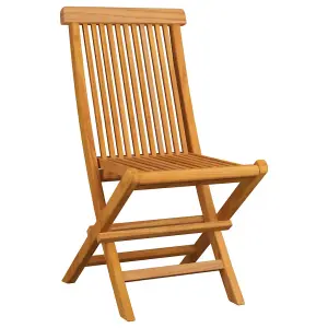 Berkfield Folding Garden Chairs 6 pcs Solid Teak Wood