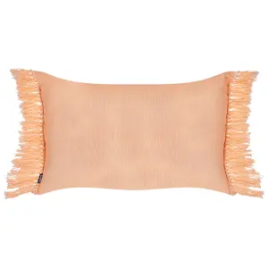 Set of 2 Cushions TANSY Cotton 40 x 60 cm Solid Orange