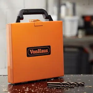 VonHaus Drill Bit Sets, 99pcs, HSS/HSCO M35 Cobalt Drill Bits for Metal, 1.5mm-10mm bits, steel, Titanium Alloy, Plastic, Wood