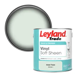 Leyland Trade Vinyl Soft Sheen Walls & Ceilings Emulsion Paint Green Tease (PPG1223-1) - 2.5L