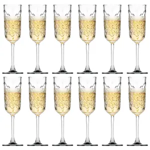 Pasabahce Timeless Glass Champagne Flutes - 170ml - Pack of 12