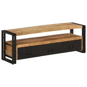 Berkfield TV Cabinet 120x30x40 cm Solid Wood Mango