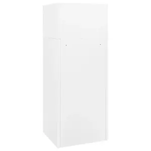 Berkfield Saddle Cabinet White 53x53x140 cm Steel