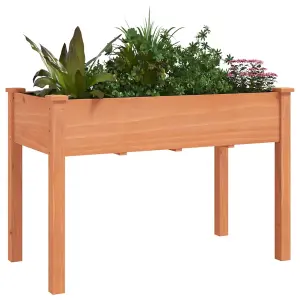 Berkfield Planter with Liner Brown 118x59x76 cm Solid Wood Fir