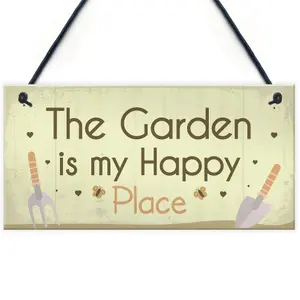 Red Ocean Novelty Garden Sign Hanging Wall Plaque Gift For Gardeners Mum Nan Home Decor Garden Shed Plaque