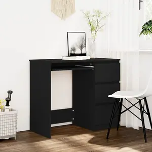 Berkfield Desk Black 90x45x76 cm Engineered Wood