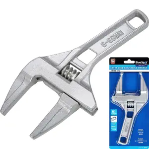 BlueSpot Extra Wide Opening Jaw Adjustable Spanner Wrench 8" 200mm 6mm - 68mm