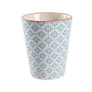 Nicola Spring - Hand-Printed Tumbler - 300ml - Blue