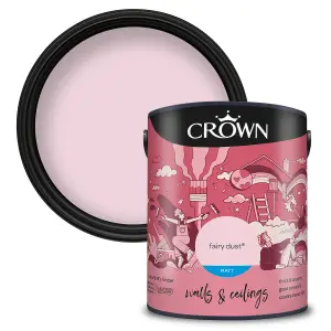 Crown Walls & Ceilings Matt Emulsion Paint Fairy Dust - 5L