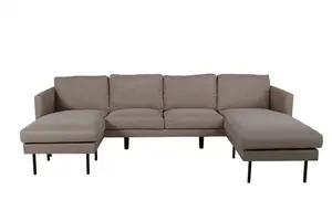 Zoom U Shape Sofa Set, Beige Sofas