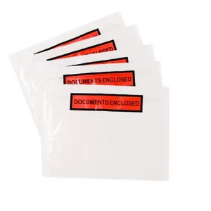 500 x A6 Printed Self Adhesive Document Enclosed Wallets