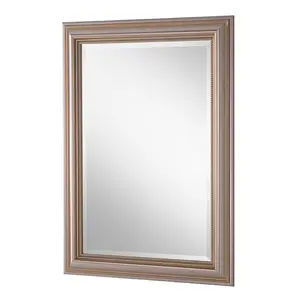 Magdalene Flat Wall Mirror Champagne / 77.5cm H x 131cm W