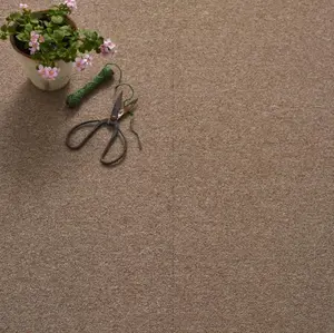 Kraus Carpet Floor Tile - Beige - 20 Tiles in a box - each tile 50cm x 50cm - Total 5m² Coverage