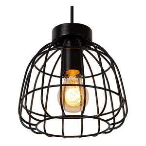 Lucide Filox Retro Bar Pendant Light - 3xE27 - Black