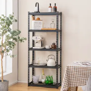 Costway 5-Tier Garage Storage Shelves Adjustable Heavy Duty Metal Storage Shelving Unit 71 x 31 x 168 cm