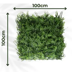 Artificial Plant Flower Living Wall Panels Realistic - Fern - Indoor / Outdoor - 1m x 1m - Home, Garden, Office