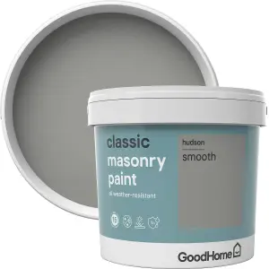 GoodHome Classic Hudson Smooth Matt Masonry paint, 5L