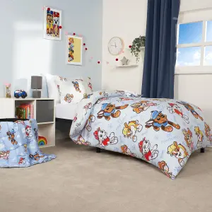 Paw Patrol Duvet Quilt Cover Set Dog Reversible Pillowcase Bedding Single Blue