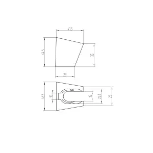 ENKI Standard Chrome ABS Wall Bracket for Shower Head