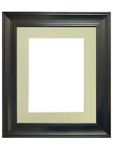 Scandi Black Frame with Light Grey Mount for Image Size 30 x 40 CM