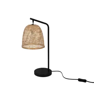 GoodHome Calume Modern Natural Eco halogen Table lamp