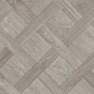 Grey Herringbone Wood Effect Vinyl Flooring For LivingRoom, Kitchen,2.8mm Thick Cushion Backed Vinyl-9m(29'5") X 4m(13'1")-36m²