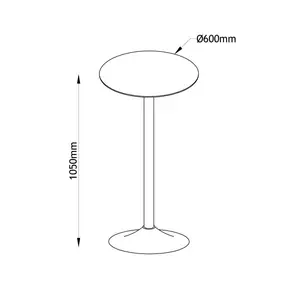 Ickes Pedestal Dining Table 105cm H x 60cm L x 60cm W