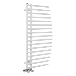 Right Radiators 1000x550 mm Curved Ladder Warmer Rads Designer Heated Towel Rail Radiator White