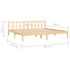 Berkfield Bed Frame Solid Pinewood 200x200 cm