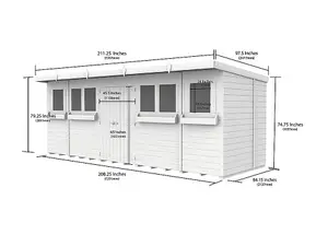 DIY Sheds 18x7 Pent Summer Shed Loglap