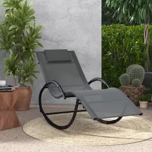 Costway Zero Gravity Rocking Lounge Chair Outdoor Rocking Chaise Lounge