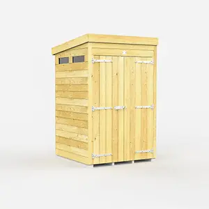 DIY Sheds 4x4 Pent Security Shed - Double Door