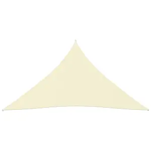 Berkfield Sunshade Sail Oxford Fabric Triangular 3x4x4 m Cream