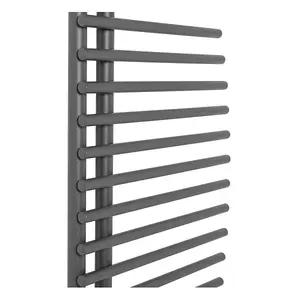 Right Radiators 1000x550 mm Bathroom Curved Heated Towel Rail Radiator Designer Warmer Rads Anthracite