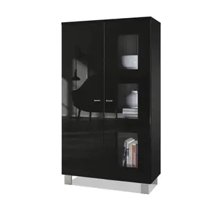 Display Cabinet Black/Black / Without