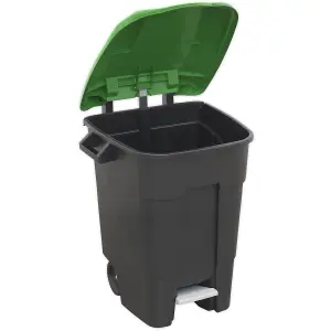 Sealey Refuse/Wheelie Bin with Foot Pedal 100L - Green BM100PG