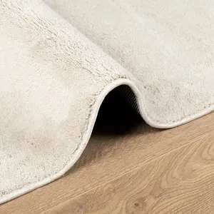 Rug OVIEDO Short Pile Beige 140x200 cm