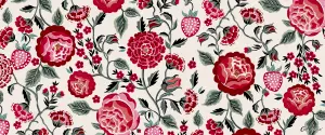 Cath Kidston Strawberry Gardens Glass Splashback - Red (600x250mm)