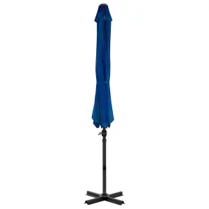 Berkfield Cantilever Umbrella with Aluminium Pole Azure Blue 300 cm