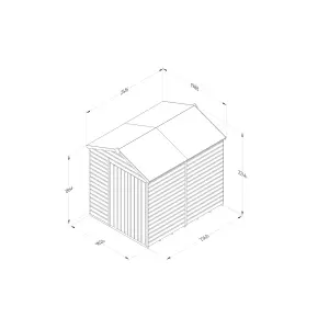 Beckwood 6x8 Apex Shed - No Windows - Double Door