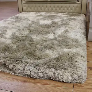 White Easy to clean Plain Handmade , Luxurious , Modern , Plain , Shaggy , Sparkle Rug for Living Room, Bedroom - 70cm X 140cm