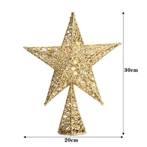 Stars Christmas Tree Topper Gold / 30cm H x 20cm W