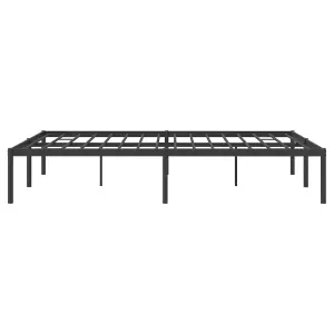 Berkfield Metal Bed Frame Black 140x200 cm