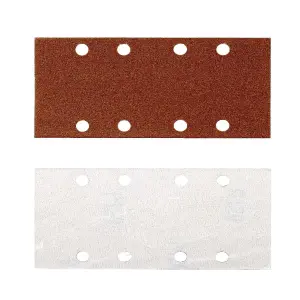 10 x Hook and Loop 40 Grit Punched 1/3 Sanding Sheets 93 x 190mm Abrasive Pads