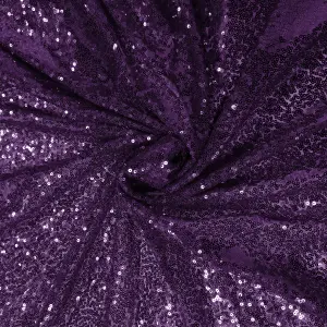 Neel Blue 11x108 Inch Shimmer Sequin Table Runner Glitter Fabric, Purple