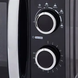 Dunelm Manual 20L 700W Microwave, Black, Metal