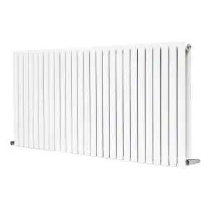 G-Rad White Double Oval Panel Horizontal Radiator - (H) 600 x (W) 1620mm