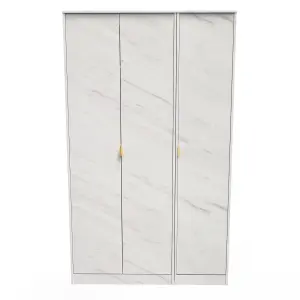 Fuji 3 Door Wardrobe in Marble (Ready Assembled)