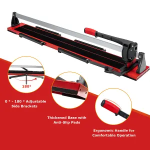 Costway Manual Tile Cutter Precision Ceramic Porcelain Cutting Machine Sharp Blade 16mm